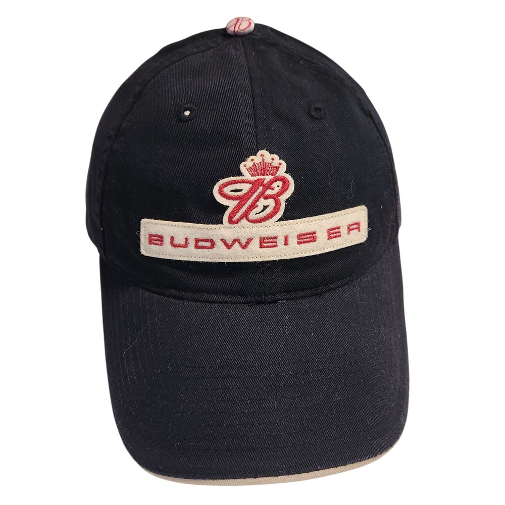 Budweiser Baseball Cap Black‎ Red White Logo Adjustable Official Product Mens